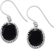 SAMUEL B. Oval Cut Stone Drop Earrings