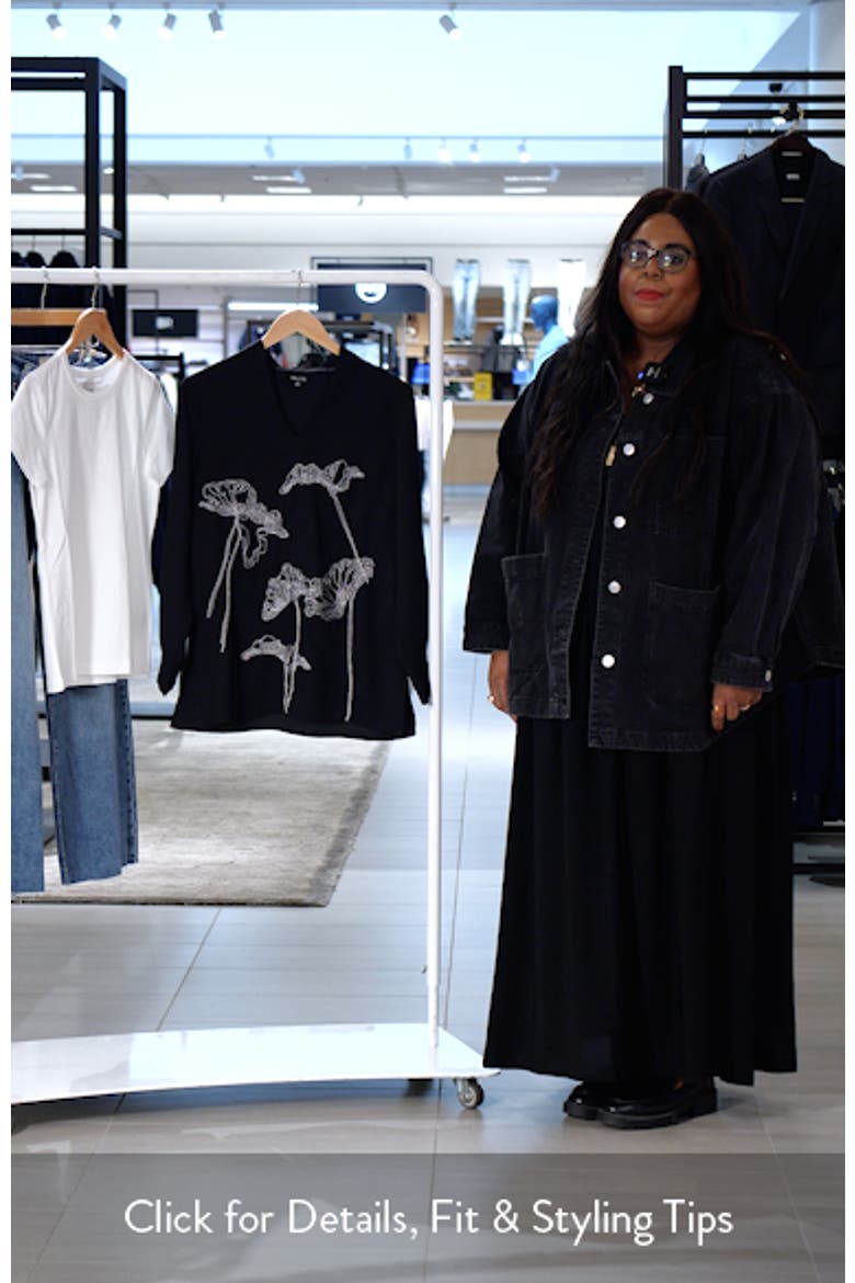 Embroidered Crêpe de Chine Stand Collar Tunic video