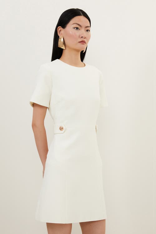 Karen Millen Tailored Mini Dress In White