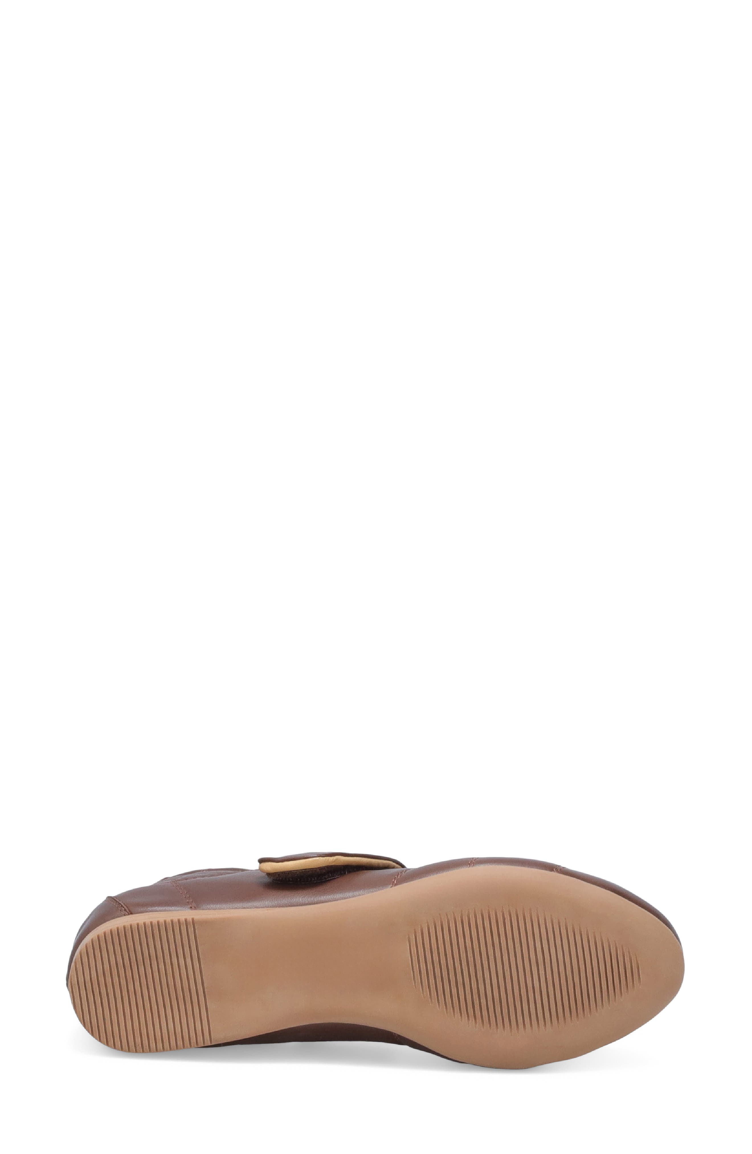 Karin Leather Mary Jane Flat, Alternate, color, BROWN