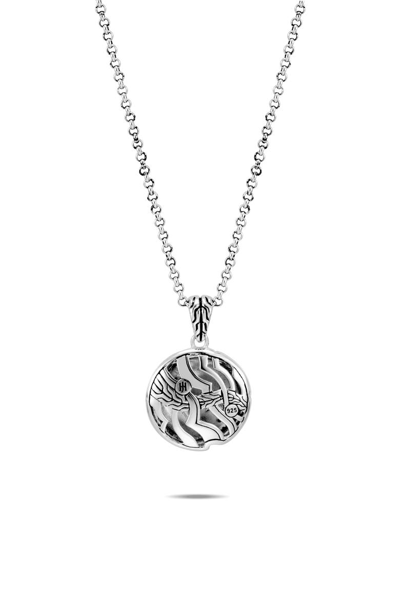Lahar Diamond Circle Pendant Necklace, Alternate, color, SILVER/ DIAMOND