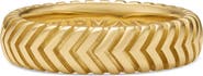 David Yurman Men's Chevron Band Ring in 18K Yellow Gold, 6mm