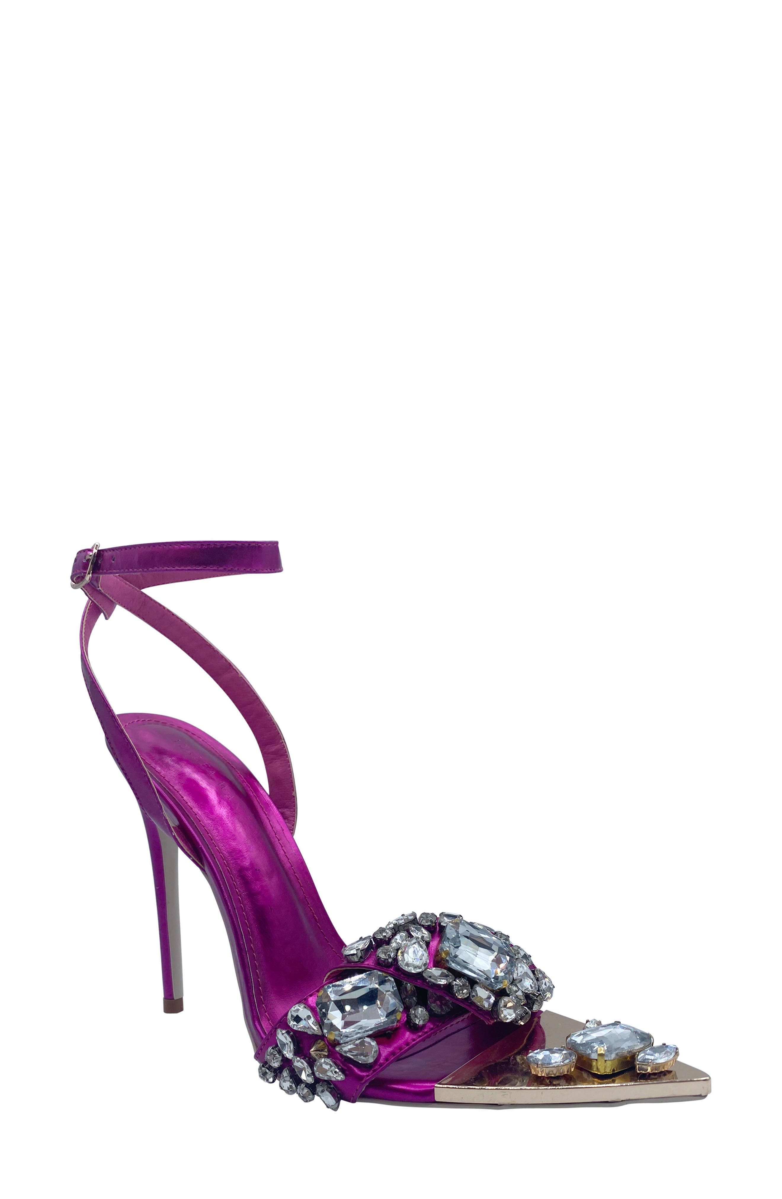 Tilly Embellished Sandal, Main, color, FUCHSIA