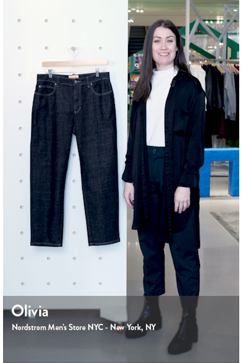 Organic Cotton Stretch Denim Ankle Straight Leg Jeans (Nordstrom Exclusive) video