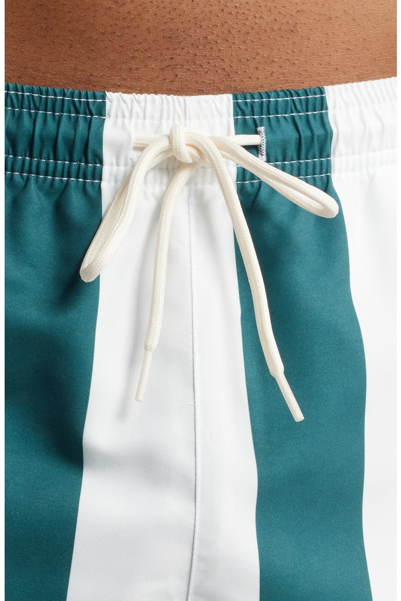 Playa Stripe Swim Trunks, Alternate, color, GREEN/ WHITE