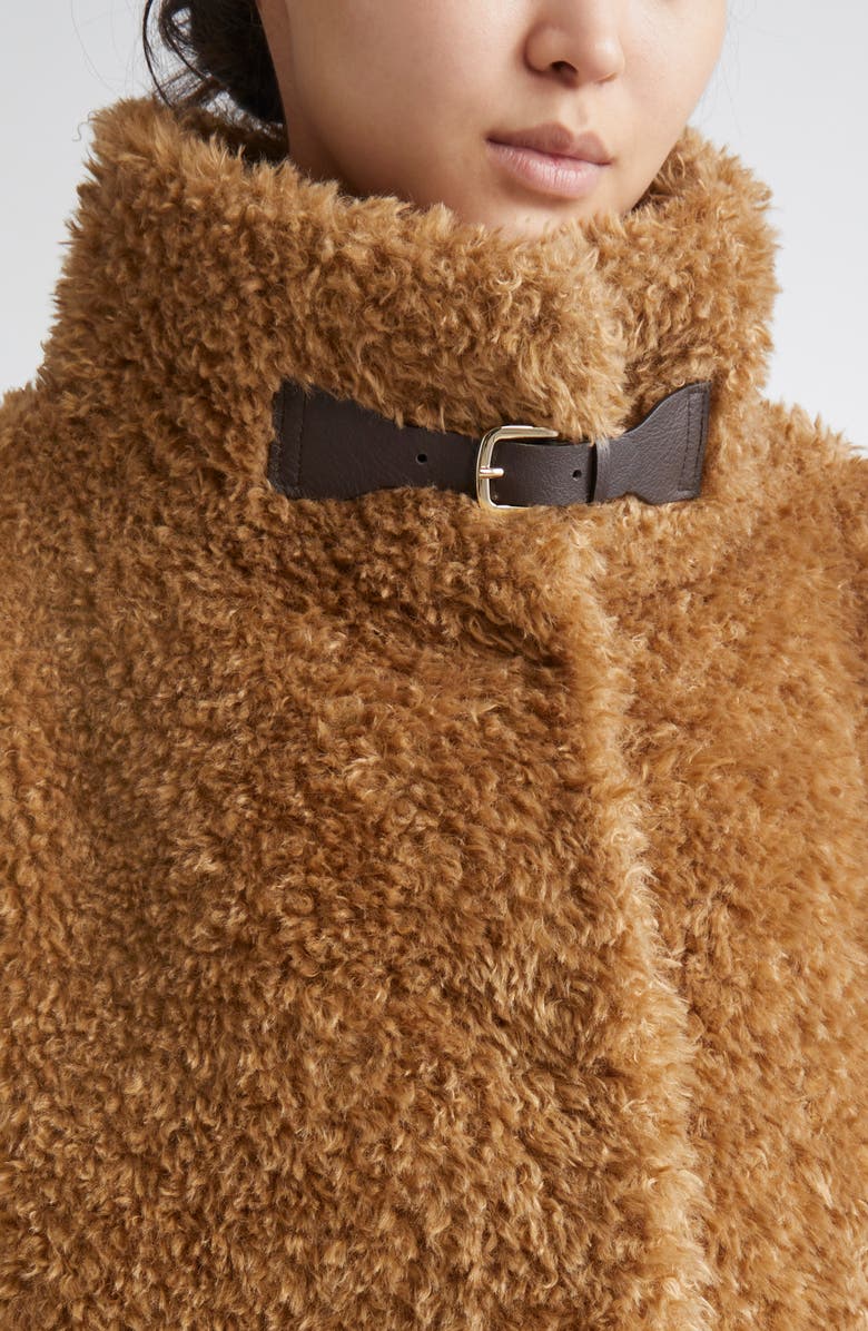 Herno Curly Faux Fur Jacket, Alternate, color, Sabbia