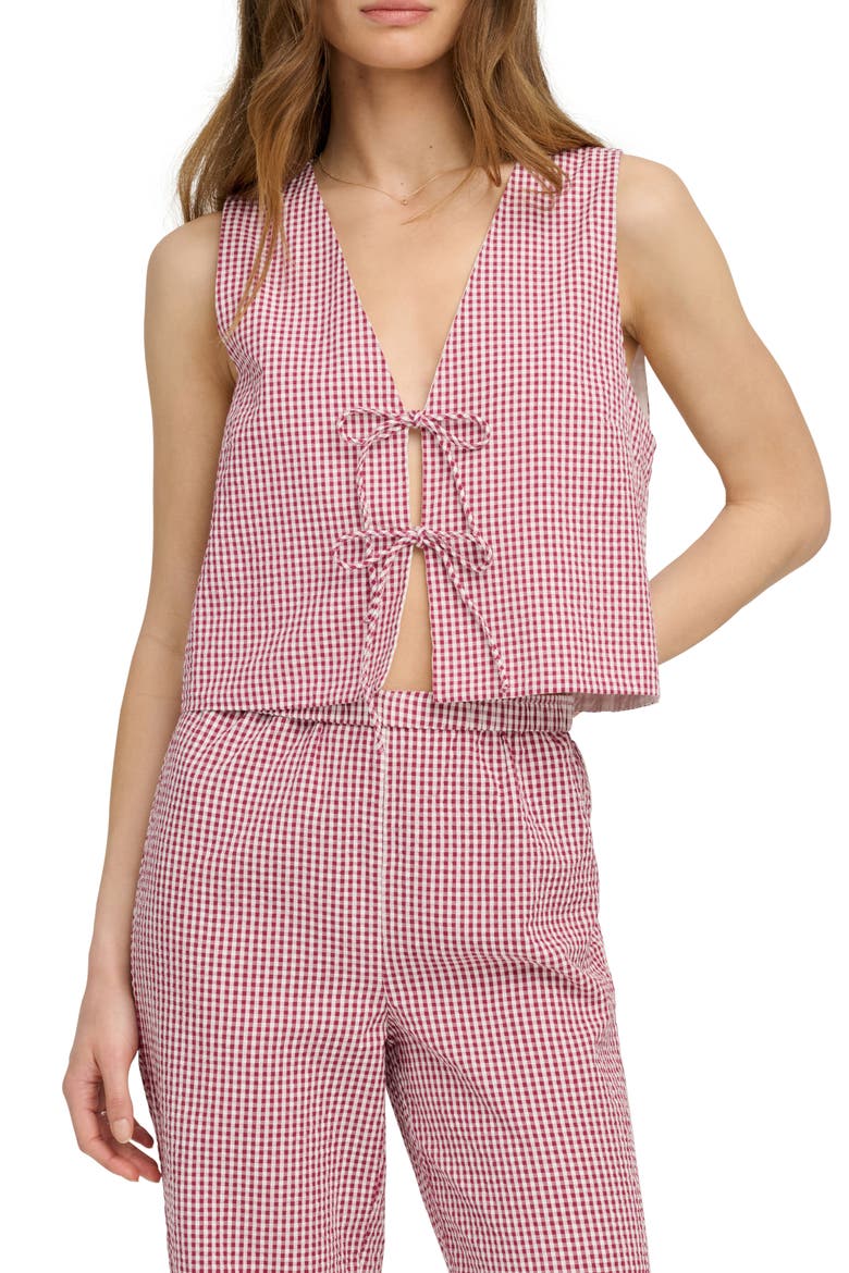 The Invisible Strings Sleeveless Top, Main, color, RASPBERRY/ WHITE