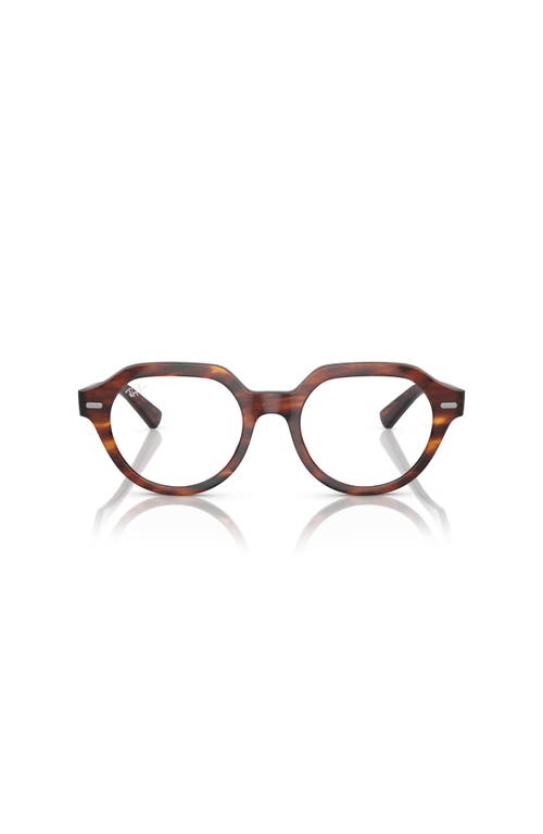 Ray Ban Ray-ban 51mm Square Optical Glasses In Brown