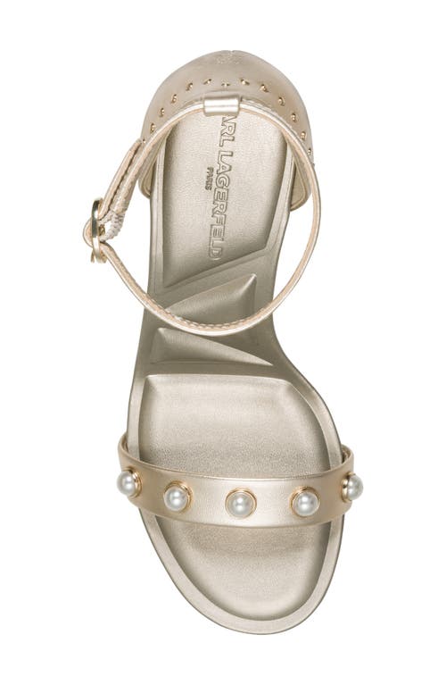 Karl Lagerfeld Paris Kenz Sequin Ankle Strap Sandal In Multi