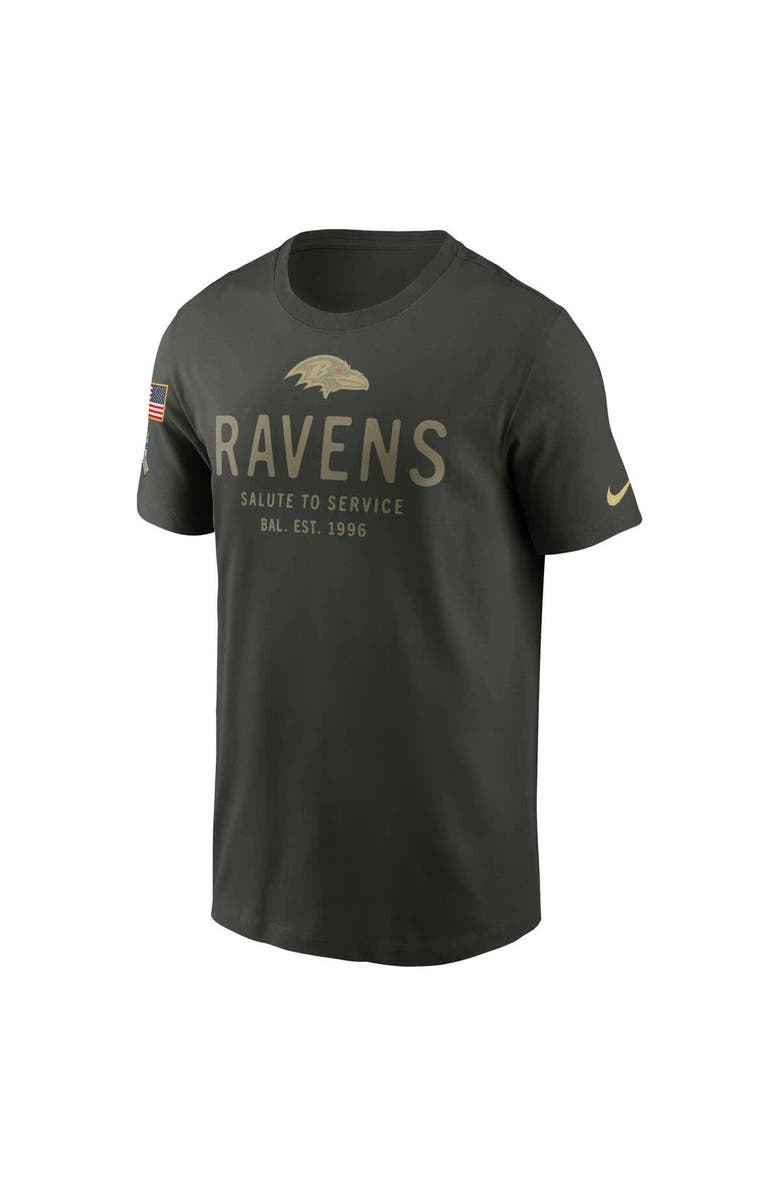 Nike Men's Nike Forest Green Baltimore Ravens 2025 Salute to Service Sideline Primary Edge Dri-FIT T-Shirt, Alternate, color, Forest Green