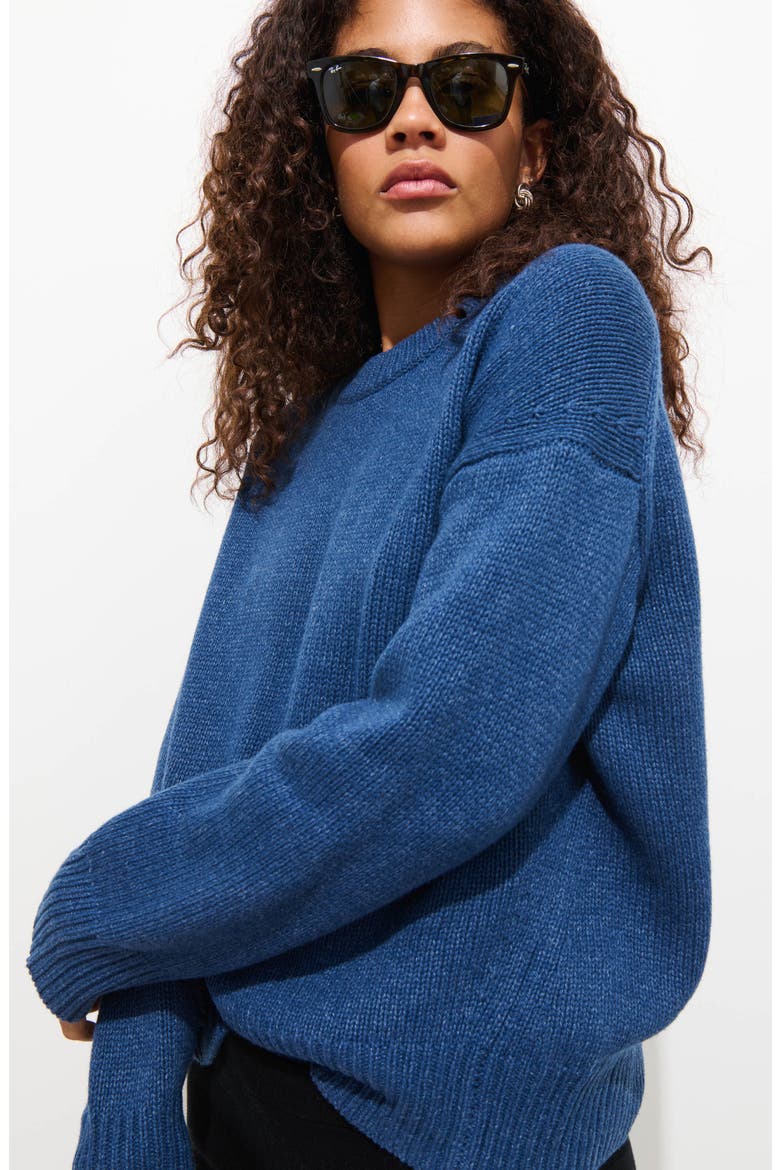 Nottinghill Merino Wool Blend Sweater, Alternate, color, INDIGO