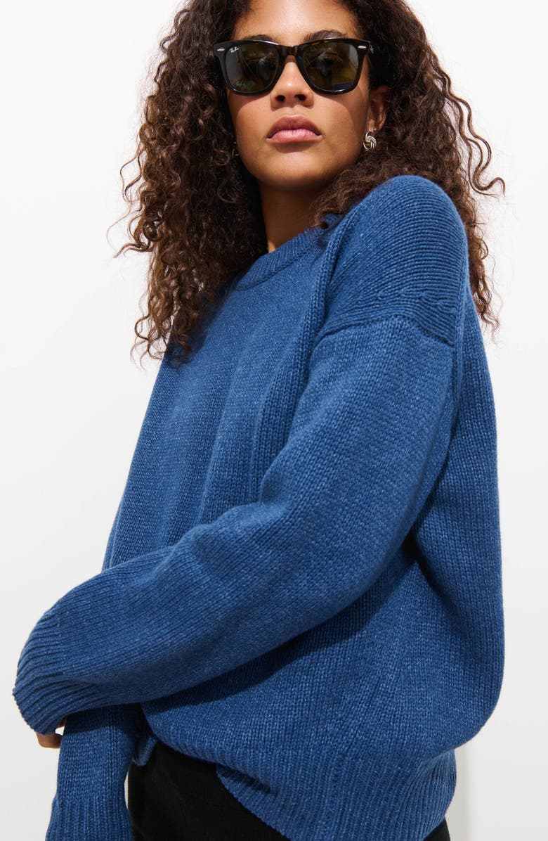 Alex Mill Nottinghill Merino Wool Blend Sweater, Alternate, color, Indigo