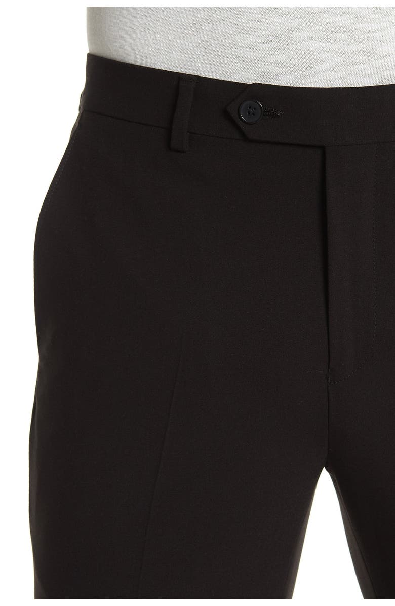 Calvin Klein Black Solid Skinny Tapered Trousers, Alternate, color,