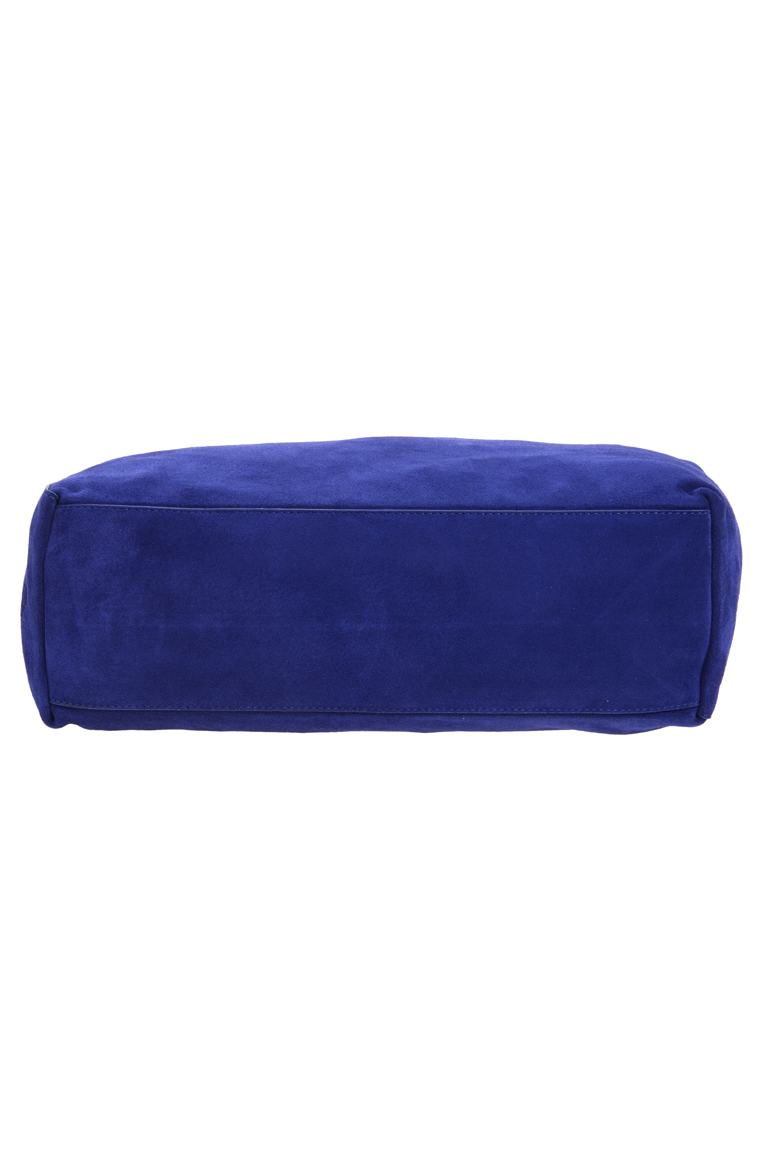 Medium Vittoria Suede Tote Bag, Alternate, color, COBALT SUEDE