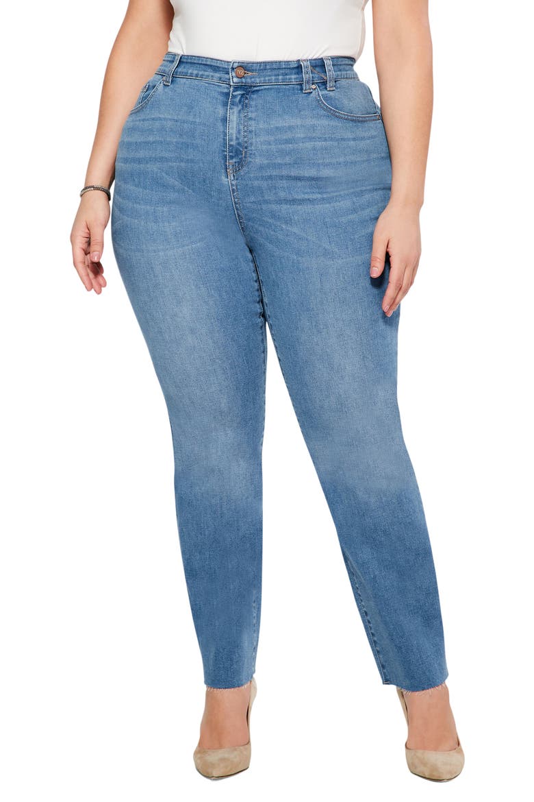 Ankle Straight Leg Jeans, Main, color, HORIZON