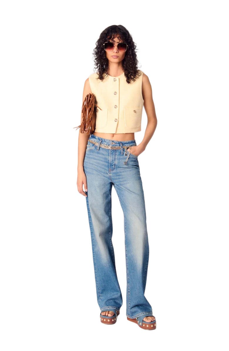 maje Tweed jacket, Main, color, 