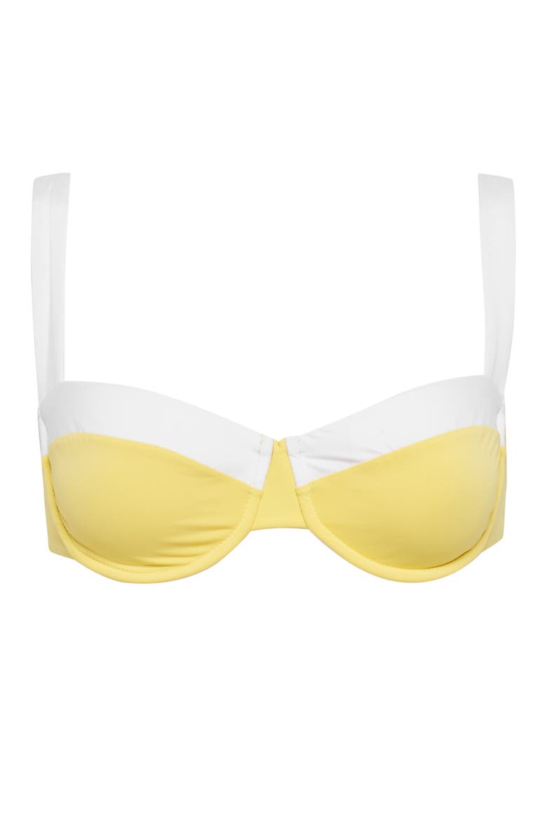 Blocked Luca Underwire Bikini Top, Main, color, Limoncello
