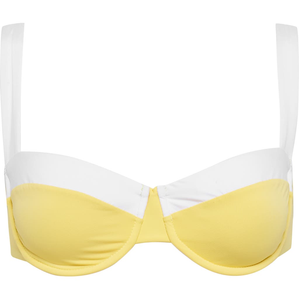 VYB Swim Blocked Luca Underwire Bikini Top in Limoncello at Nordstrom, Size X-Small