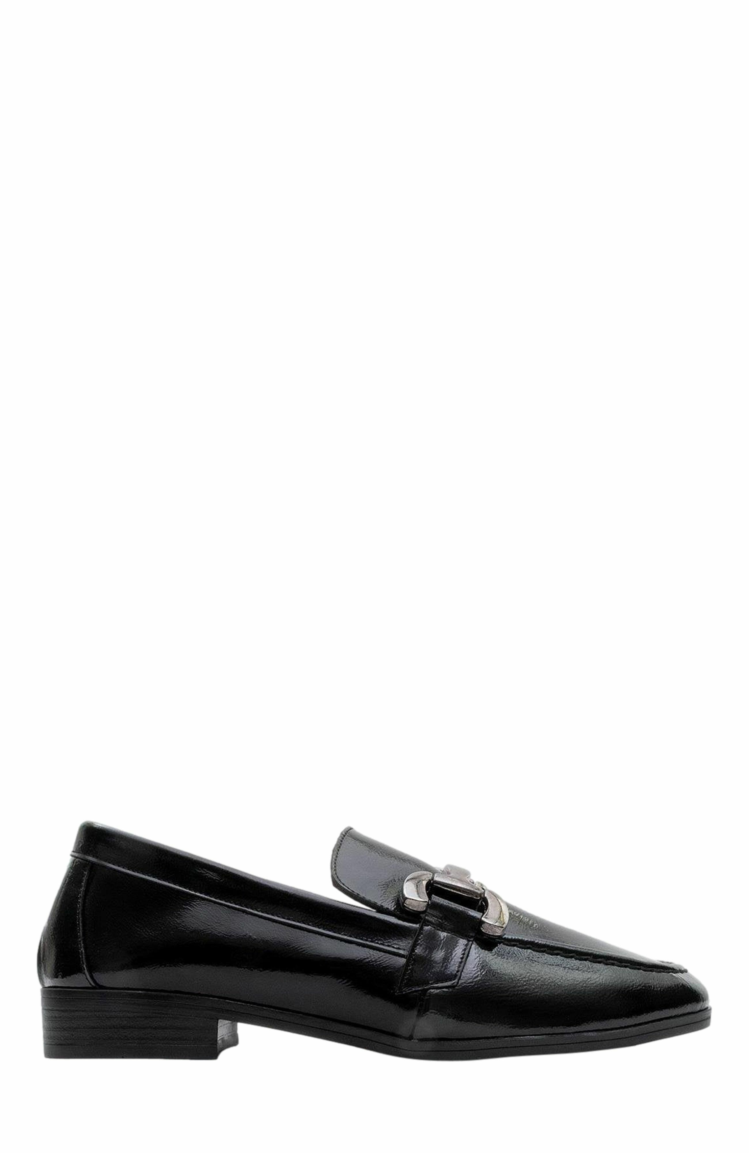Forever & Always Shoes Rous Leather Bit Loafer, Alternate, color, Black Patent Leather