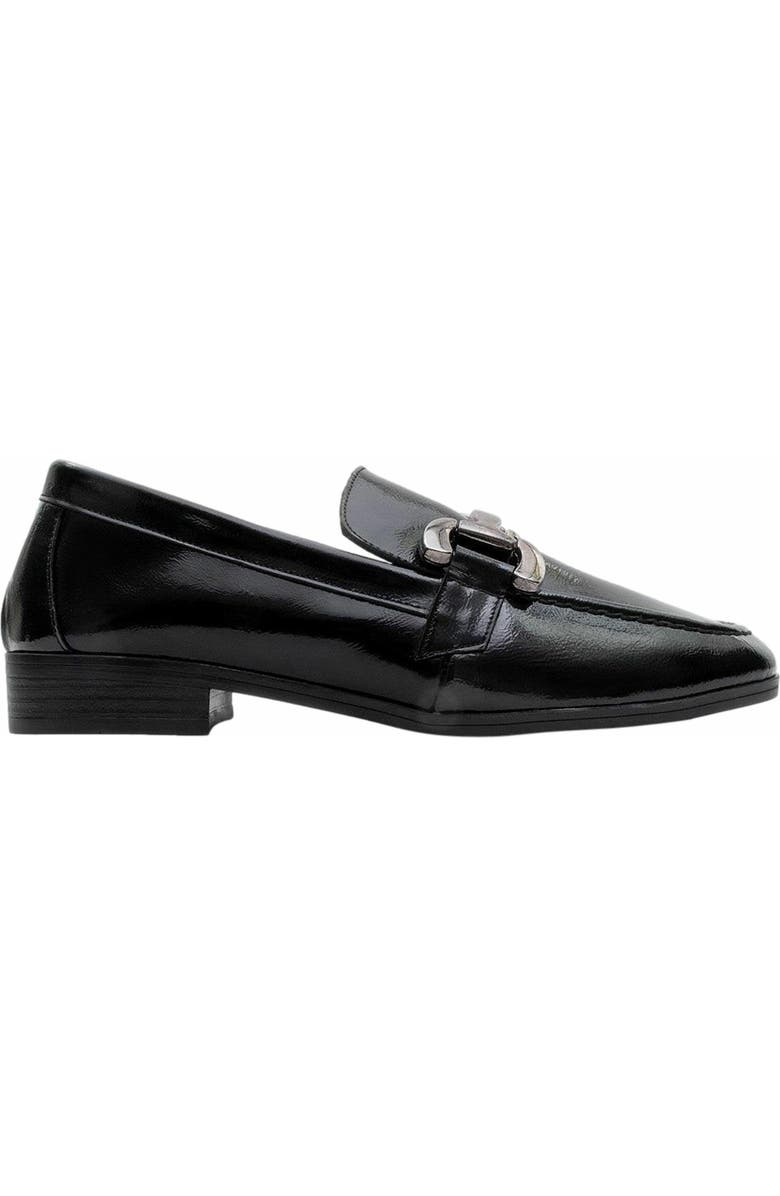 Forever & Always Shoes Rous Leather Bit Loafer, Alternate, color, Black Patent Leather