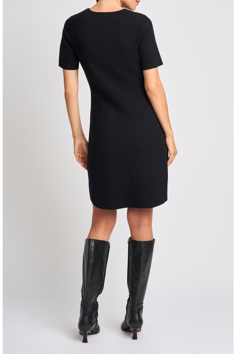 Short Sleeve Minidress, Alternate, color, RICH BLACK