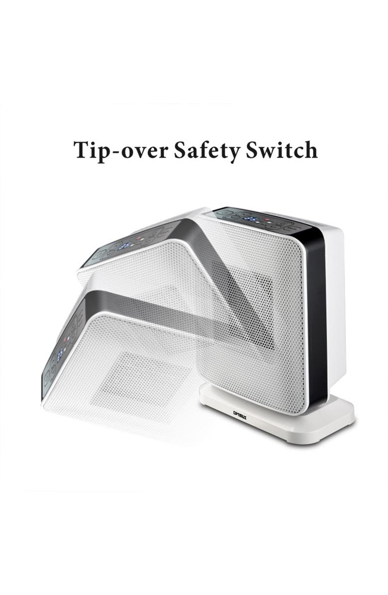 Optimus Portable Oscillation Ceramic Heater with LED Display, Alternate, color, White