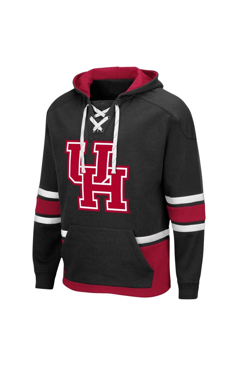 COLOSSEUM Men's Colosseum Black Houston Cougars Lace Up 3.0 Pullover Hoodie, Alternate, color,