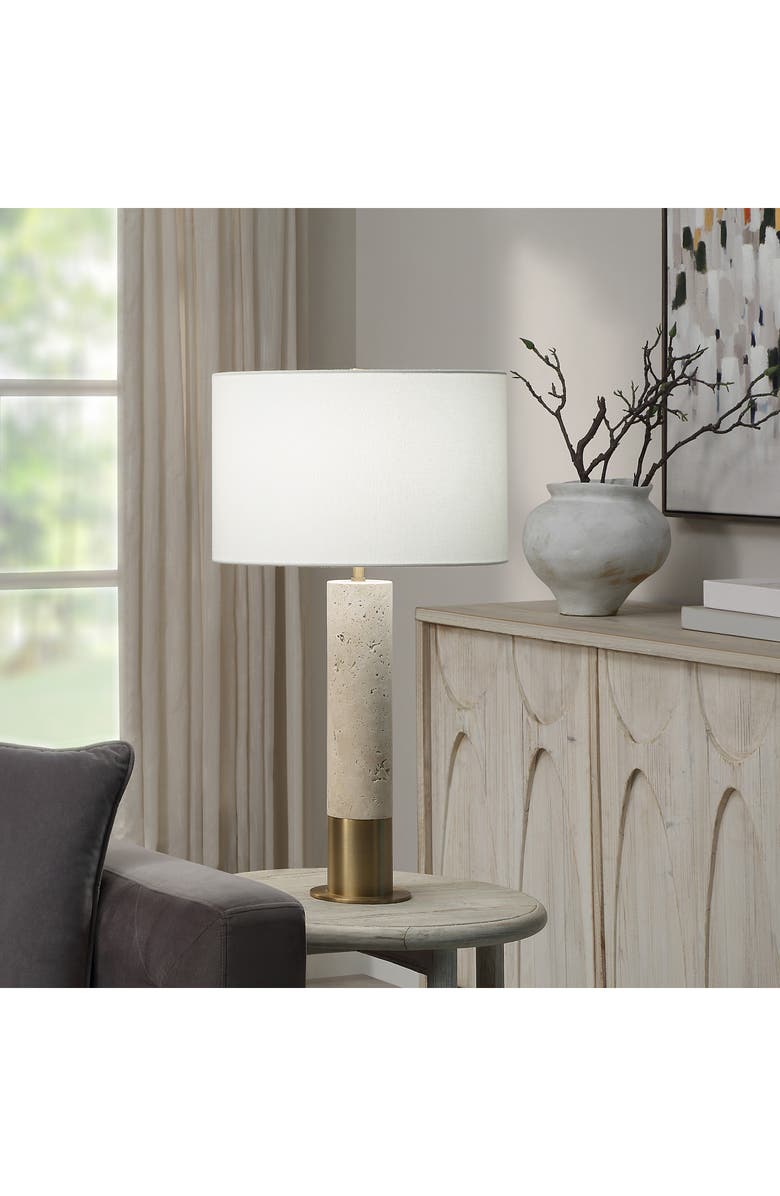 Renwil Amadora Travertine Table Lamp, Alternate, color,