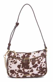 Faux Calf Hair Shoulder Bag