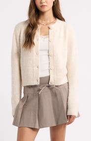 BP. Bouclé Crewneck Cardigan