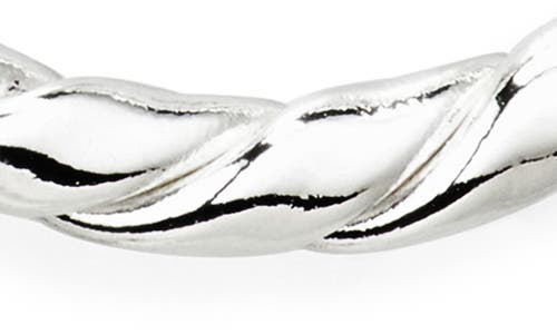 Argento Vivo Rope Hoop Earrings In Silver