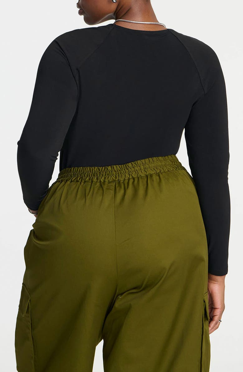 ELOQUII Sweetheart Neck Jersey Top, Alternate, color, 