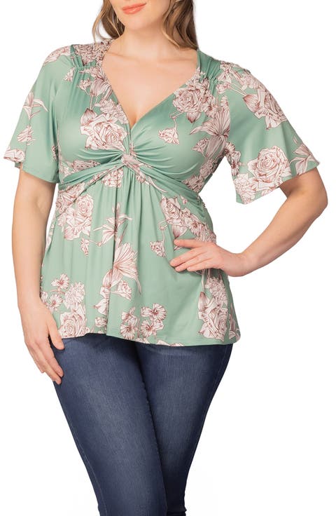Abby Twist Front Top (Plus Size)