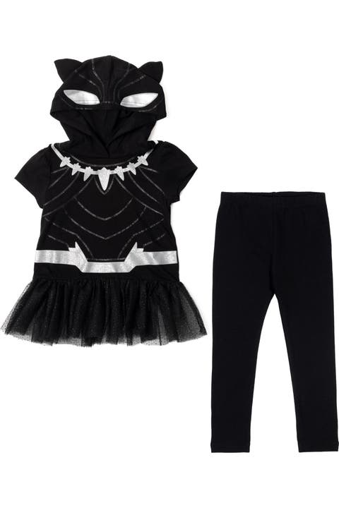 Avengers Black Panther Hooded Tee and Leggings Set