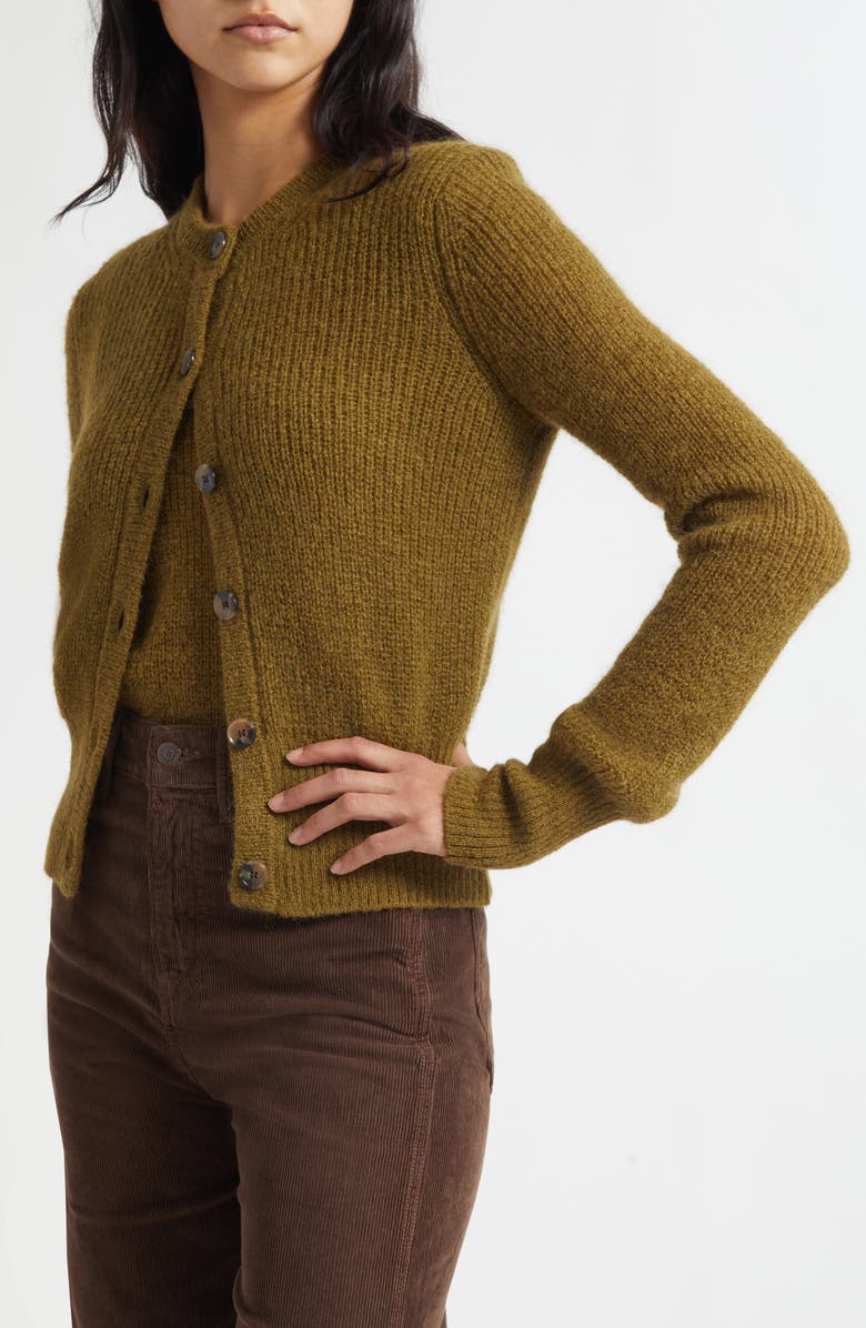 Veronica Beard Gilmour Crop Cardigan, Alternate, color, Moss
