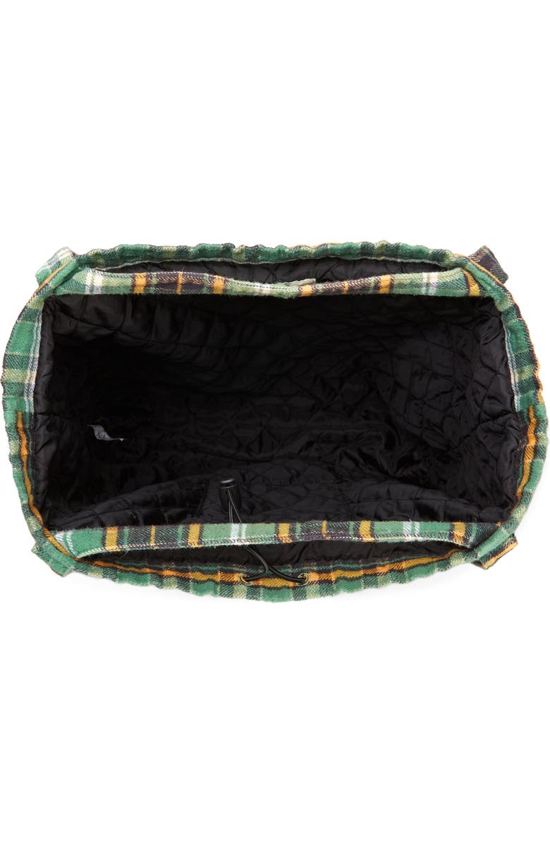 R13 Oversize Plaid Cotton Flannel Tote, Alternate, color,