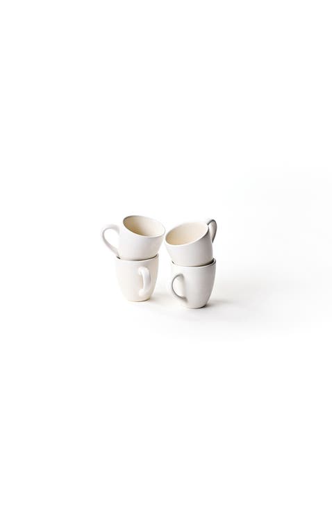 Signature White Espresso Mugs Set of 4