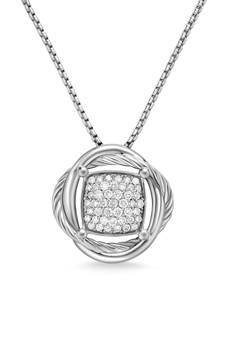 David Yurman Infinity Pendant with Diamonds on Chain, Main, color,