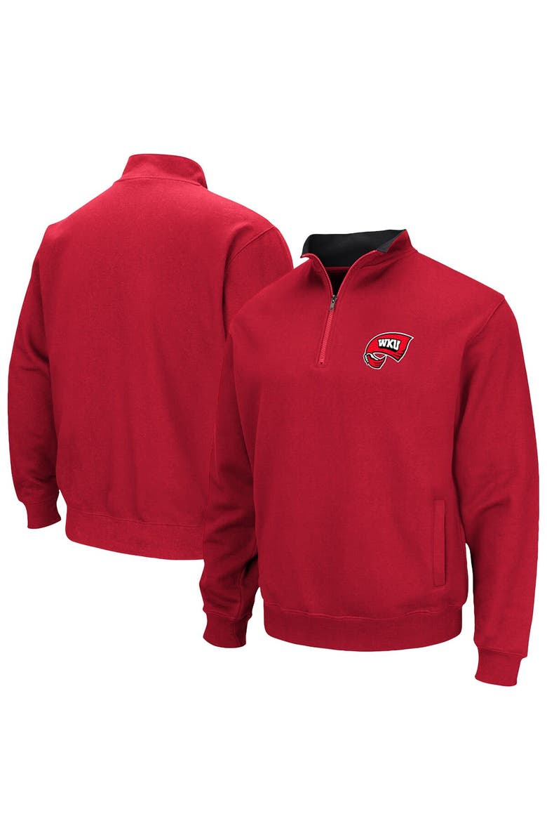 COLOSSEUM Men's Colosseum Red Western Kentucky Hilltoppers Tortugas Logo Quarter-Zip Jacket, Main, color, Red