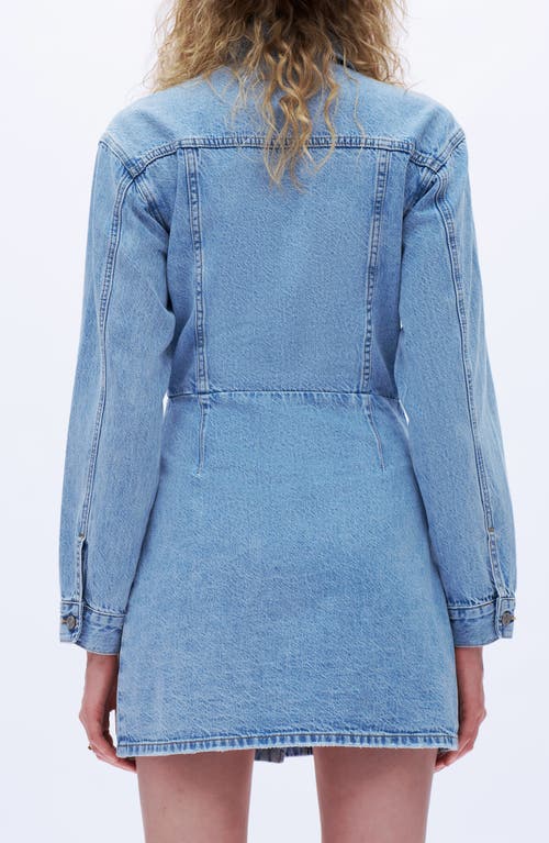 Bayeas Long Sleeve Denim Minidress In Blue