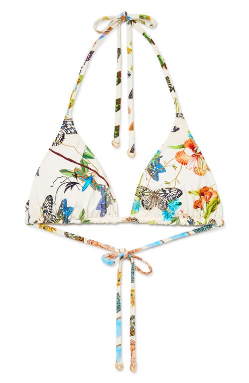 Reiss Thia Butterfly Triangle Bikini Top In Multi