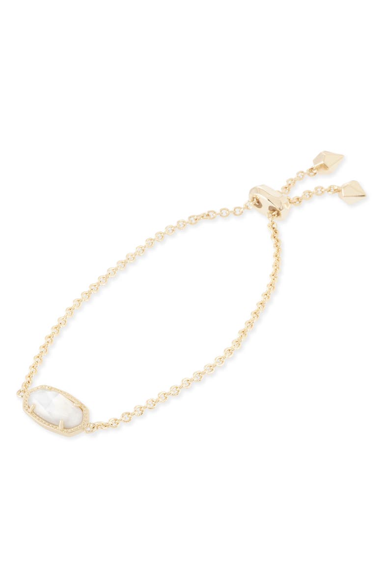 Kendra Scott Elaina Birthstone Bracelet, Alternate, color, Gold Ivory Mop