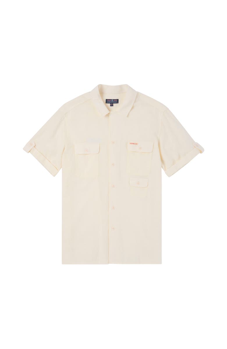 Amundsen Traveller's Linen SS Mens, Main, color, Natural