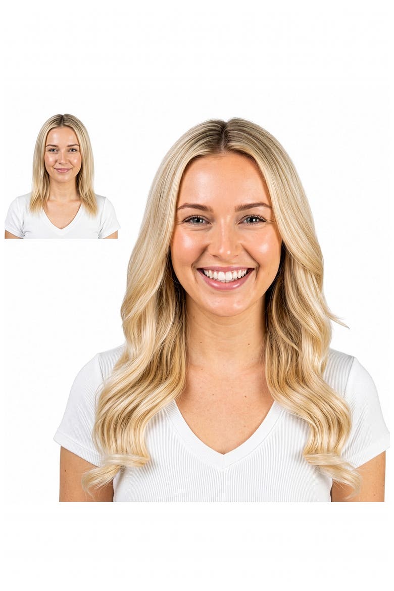 16-Inch Clip-In Human Hair Extensions, Alternate, color, VANILLA