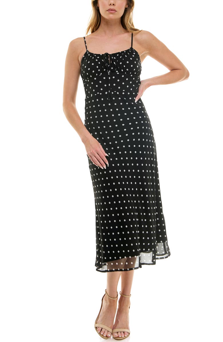 Socialite Bias Cut Midi Sundress, Main, color, 