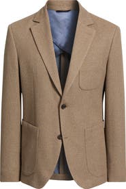 Nordstrom Henrik Trim Fit Brown Knit Cotton Blend Sport Coat