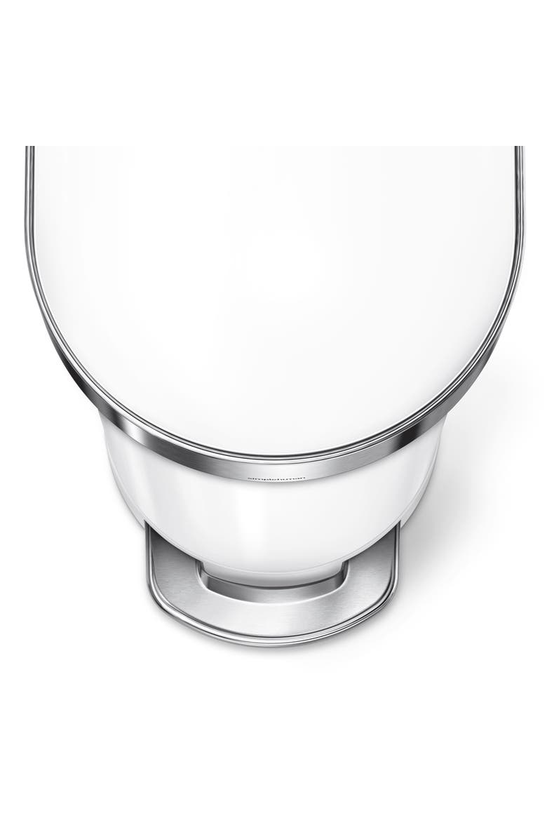 simplehuman 45L slim step can, Alternate, color, White