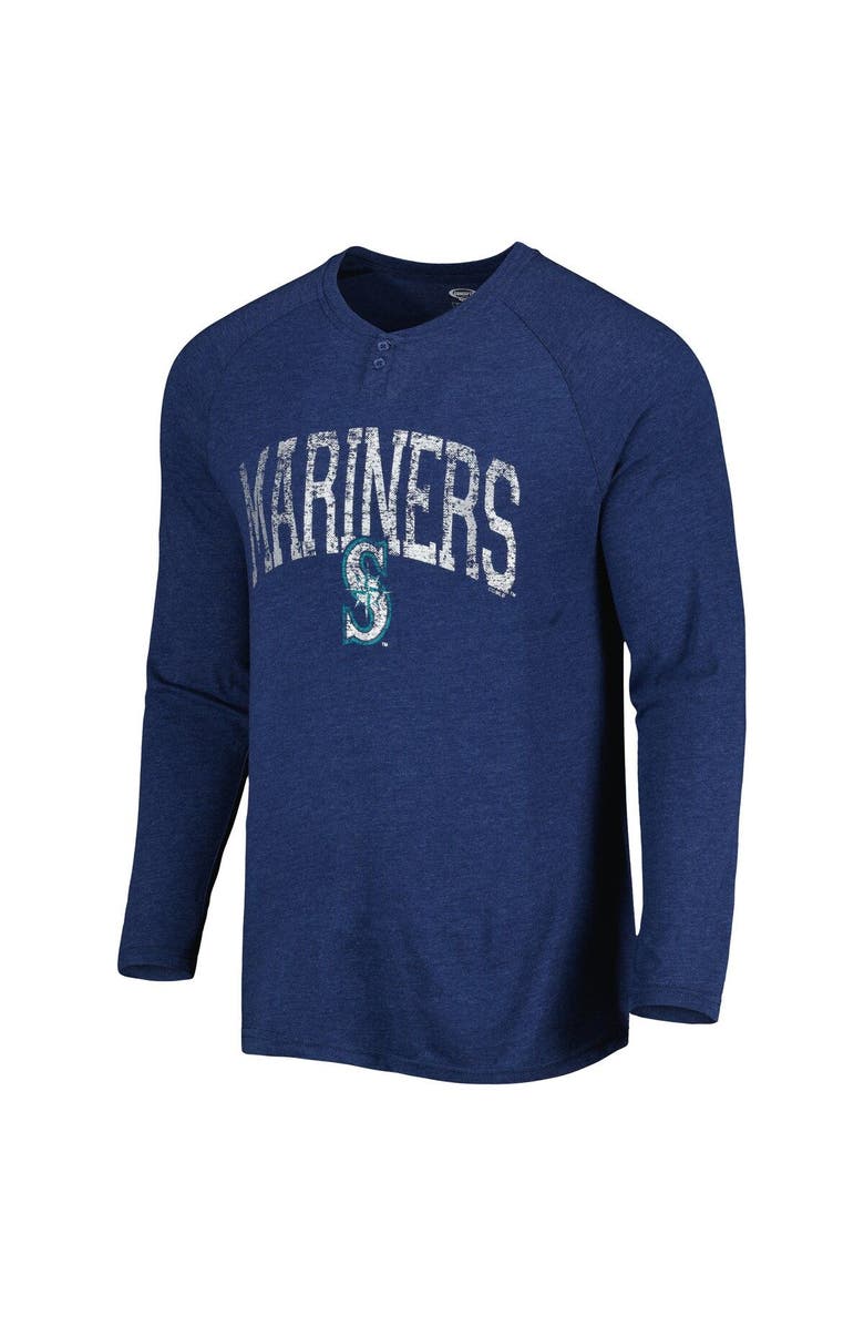 CONCEPTS SPORT Men's Concepts Sport Navy Seattle Mariners Inertia Raglan Long Sleeve Henley T-Shirt, Alternate, color, 