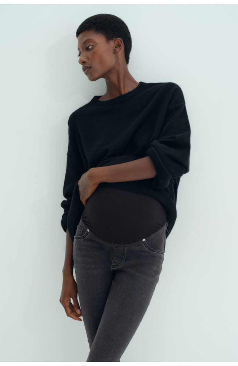 H&M Mama skinny jeans, Alternate, color, Black/Washed