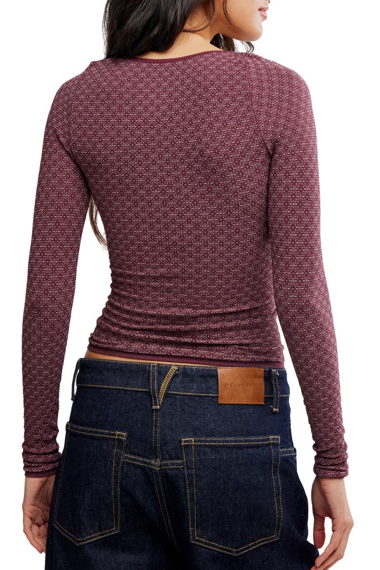 Love Letter Long Sleeve Top, Alternate, color, VINTAGE GRAPE